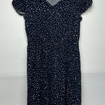 Banana Republic  blue heart short sleeve knee Length dress Petite Small Photo 0