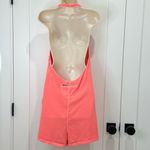Free People  Movement Hot Shot Halter Romper Coral Medium Open Back Beachy New Photo 7