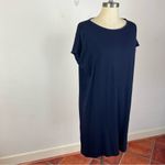 Eileen Fisher  Navy Open Sleeve Shift Dress Photo 1