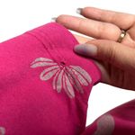 Vintage 90s Floral Cotton Maxi Dress Medium Pink Short Sleeve Scoop Neck Photo 5