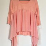 NWT Kim & Cami Coral Layered Waterfall Long Sleeve Stretch Knit Top Photo 0