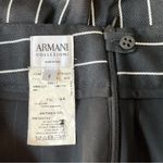 Armani Collezioni  Women Pencil Skirt 100% Wool Size 8 Black Pinstripe Italy Made Photo 3