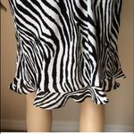 EXPRESS  Womens Semi Sheer Lined Dress size 7/8 Empire Waistline Black/White Photo 4