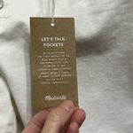 Madewell White  button‎ fly skinny jeans with raw hem NWT Photo 4