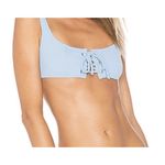 Solid & Striped Isabella Lace Up Bikini Swim Top Sky Blue XS Extra Small Photo 10