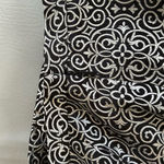 Talbots  Women's Vintage Silk Tapered‎ Pants Black Ornate Design Size 4 Photo 7