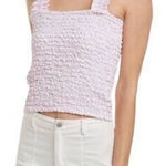 Revolve Petersyn Smocked Tank Top Ruffle Strap Sleeveless Melon Size M Photo 0