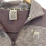 PINK - Victoria's Secret PINK by Victoria’s Secret Lavender Quarter Zip Marbled Dog Logo Pullover Photo 3
