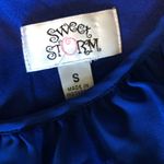 Sweet Storm Blue Ruffled Smocked Sundress Small Photo 1