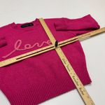 Endless Rose  Sweater Womens X Small Hot Pink Love Cropped Knit Pullover Photo 12