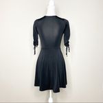 Abound  Mini Dress Juniors XS NWT Ruched Front Sleeves LBD Classic Basic Black Photo 6