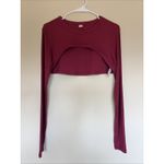 Old Navy  Ultralite Ribbed Cropped Long Sleeved Activewear Shirt Top Large NEW Photo 4