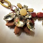 J.Crew  red rhinestone floral pendant necklace Photo 9