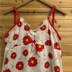 Vintage Sindrella Size Medium Retro Floral Print Babydoll Style Nightgown Dress Red Photo 1