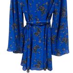 Free People  Lilou Printed Bell Sleeve Dress in Cobalt Combo Fairycore Size S Photo 7