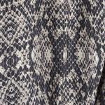 Amanda Uprichard Snakeskin Print Wrap Puffed Sleeves V-Neck Romper P (XS) / 0-2 Photo 1