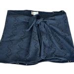 Vintage Sand Dollars Made in USA Black Sarong Bathing Suit Cover Sz M Size M Photo 0