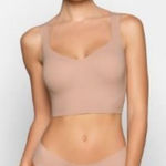 SKIMS NWT  NAKED PLUNGE LONGLINE BRA CLAY - 2X Photo 0