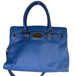 Michael Kors  Hamilton Leather Tote Purse Bag Heritage Blue Goldtone NWOT Photo 1