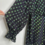 SALONI Rina Silk Blend Metallic Polka Dot Mini Sheath Dress Size 2 Black Photo 6