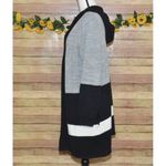 French Dressing Jeans Gray Black Color Block Hooded Long Cardigan Sweater Size L Size L Photo 12