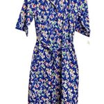 70s Vintage Carolina Maid Sz 12 Novelty Flags Print Belted MIDI Dress Blue Photo 8