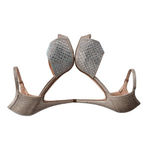 De Blossom Collection Size 10 Glitter Rhinestone Platform Stiletto Heels Sandals Photo 4