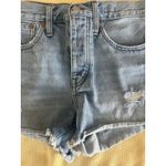 Madewell  Size 25 Relaxed Fit Denim Shorts Button Fly High Waisted Light Wash Photo 2