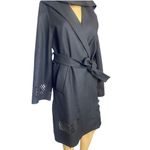 Jean Paul Gaultier
Femme Laser Cut Hooded Wrap Coat Unsized See Measurements (L Black Size undefined Photo 4