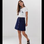Noisy May Dark Denim Button Front Skirt Size Medium Festival Boho Photo 5