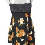 We Wore What NEW Black Floral Lace Sleeveless Asymmetric Cami Mini Slip Dress S Photo 0