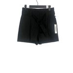 L'Agence NWT  Alex Paperbag Tie Zip High Waist Shorts Pockets 2 Black #1678 Photo 6