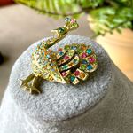 Vintage 1970’s Peacock Brooch Photo 1
