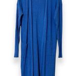 Tea N Rose  women's size small vibrant blue long duster cardigan with pockets Photo 0