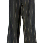 Ann Taylor  LOFT Brown Tan Pinstripe Wide Leg Dress Trouser Pants Size 8 Photo 0