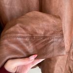 Reba Sierra Sunrise Sheep Leather Studded Zip Up Leather Distressed Jacket Large Brown Photo 5