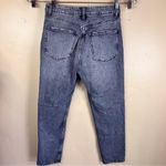 ZARA ‎ Dark Wash High Rise Black Denim Straight Leg Jean Size 8 Casual Streetwear Photo 4