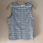 Dress Barn Y2K  BLUE AND WHITE PLAID CRINKLE‎ TOP Photo 1