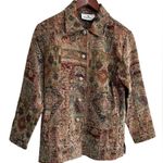 Erin London Vintage  Tapestry Jacket size small Jaquard Brown Tan Photo 4