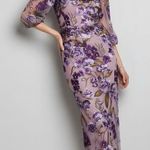 MARCHESA NOTTE Orchid & Rose Embroidered Tulle Cocktail Dress, Purple, 0 (US) Purple Photo 0