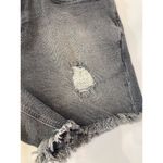 ASOS Gray Raw Hem Distressed Denim Jean Shorts Cotton EUC Sz 30 Mid Rise Casual Photo 2