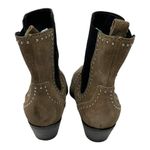 Paige  Studded Suede Pointed Toe Chelsea Ankle Boots Taupe Size 7 Photo 5