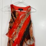 Robert Rodriguez Size 4 Orange, Black Silk Asymmetrical Hem Tiered Tank Dress Photo 0