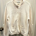 Orvis  Off White Cotton Cardigan Women's Size Large‎ Button Down Gorpcore Photo 0