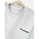 Favorite Daughter Jen Cropped Boxy Oversized Sweatshirt L Blue Size L Photo 2