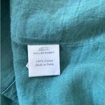 Roller Rabbit  Sleeveless Shift Dress in Block Print Teal Blue Size Large Photo 5