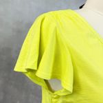 White House | Black Market WHBM Glamgetter‎ Dress Womens Medium Limelight Dopamine Maximalist Stretchy Twee Photo 2