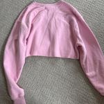 Champion  Women’s Reverse Weave Pink Cropped Crew Neck Photo 3