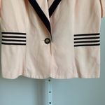 Perceptions ‎ by Irene B. Blazer Jacket Size 12 Pink Black Career Short Sleeve Photo 2