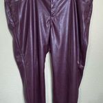 Torrid NEW Perfect Skinny Faux Leather High Rise Pants Maroon Size 26S Photo 0